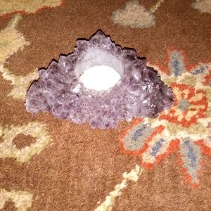 Amethyst Tea candle holder